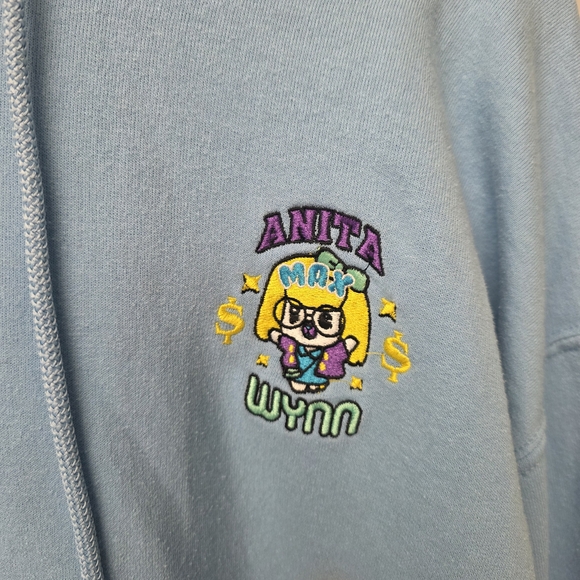 Anita Max Wynn Light Blue Hoodie with Graphic - Picture 2 of 7